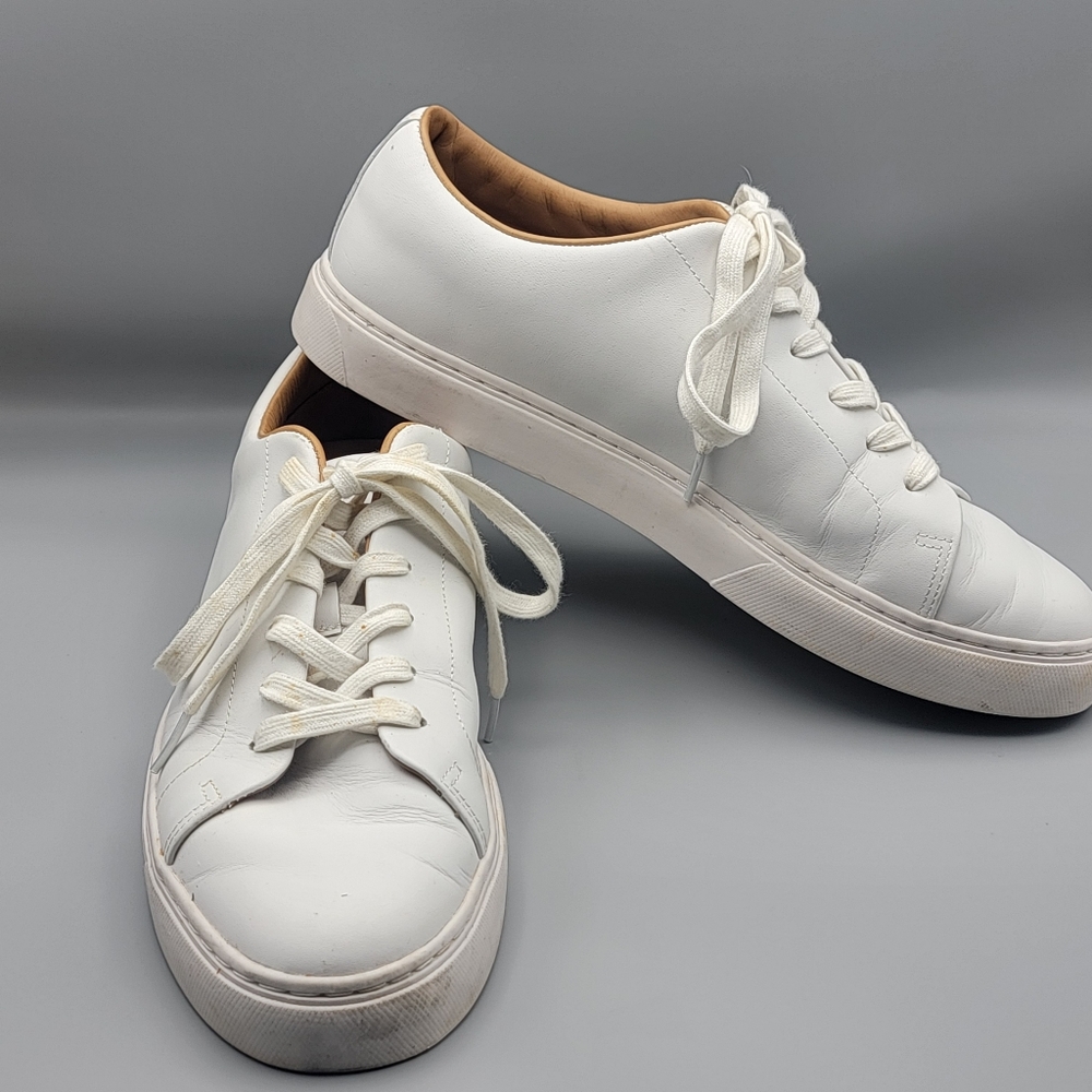 J Crew Classic‎ White Men's Leather Court  Sneakers SIZE 11. #1561